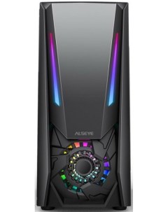 Корпус ATX REACTOR черный без БП боковая панель из закаленного стекла USB 3 0 2 USB 2 0 audio Alseye