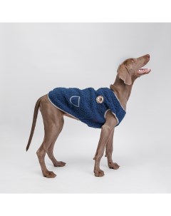 Жилетка пальто для собак 3XL синяя Petmax