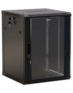 Серверный шкаф TWB 1266 GP RAL9004 глубина 60см черный Hyperline