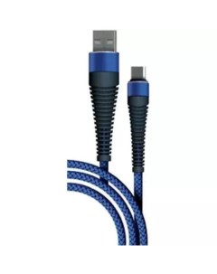 Кабель USB Micro USB 3А 1 м синий 38501 Borasco