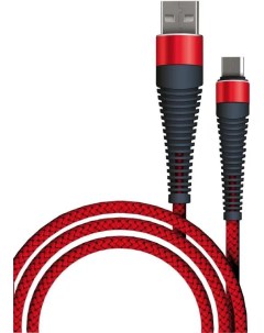 Кабель USB Micro USB 3А 1 м красный 50183 Borasco