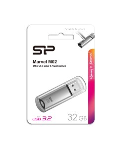Флешка Marvel M02 32 ГБ серебро SP032GBUF3M02V1S Silicon power