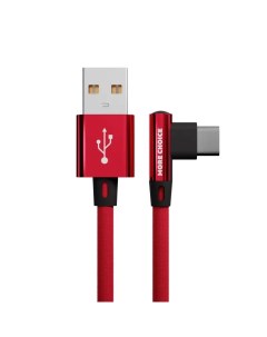 Дата кабель USB 2 1A для Type C K27a нейлон 1м Red More choice