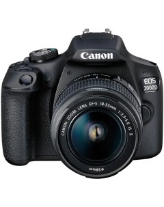 Зеркальный фотоаппарат EOS 2000D Kit черный 18 55mm f 3 5 5 6 DC III Canon
