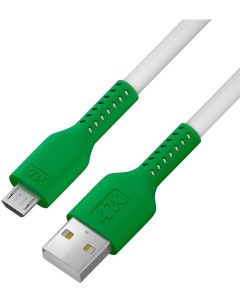 Кабель 4ПХ 1 0m USB Micro USB ПВХ белый зеленый 4ph