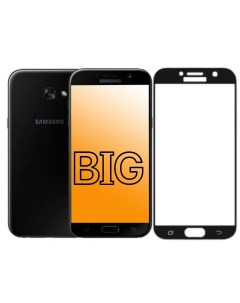 Защитное стекло для Samsung Galaxy A7 2017 с черной рамкой Big