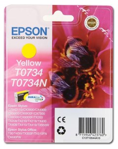 Картридж для струйного принтера C13T10544A10 C13T07344A желтый оригинал Epson