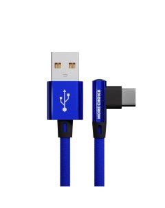 Дата кабель USB 2 1A для Type C K27a нейлон 1м Blue More choice