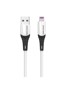 Дата кабель K32Si USB 3 0A для Lightning 8 pin силикон 1м White More choice