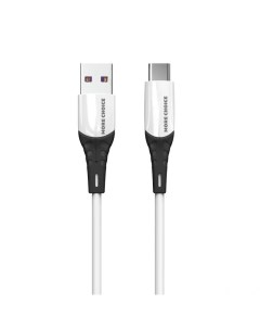Дата кабель K32Sa USB 3 0A для Type C силикон 1м White More choice