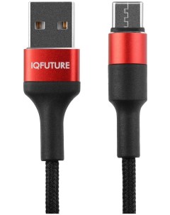 Кабель IQ UC2A USB USB Type C 1 2 м 2A черный красный Iqfuture