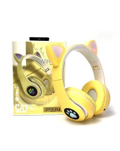 Беспроводные наушники P33M желтый Cat ear