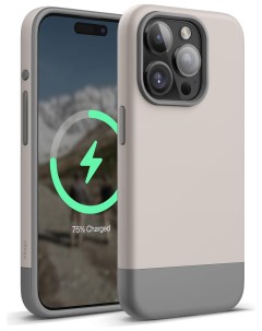 Чехол для iPhone 15 Pro с MagSafe Stone Medium Grey Elago