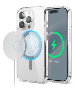 Чехол для iPhone 15 Pro Max с MagSafe Clear Medium Grey Elago