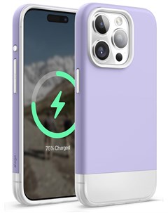 Чехол для iPhone 15 Pro Max с MagSafe Clear Purple Elago