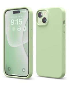 Чехол для iPhone 15 Soft silicone Pastel Green Elago