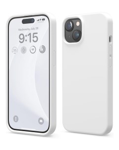 Чехол для iPhone 15 Plus Soft silicone White Elago