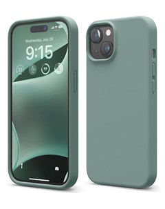 Чехол для iPhone 15 Plus Soft silicone Midnight Green Elago