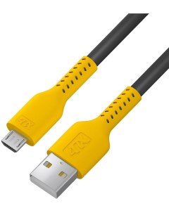 Кабель 4ПХ 0 5m USB Micro USB ПВХ черный желтый 4ph