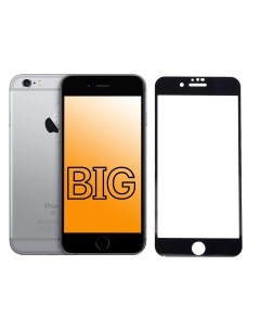 Защитное стекло для iPhone 6 и iPhone 6S с черной рамкой Big