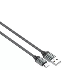 LS431 USB кабель Lightning 1m 2 4A медь 86 жил Нейлоновая оплетка Gray Ldnio