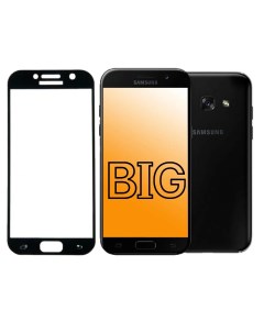 Защитное стекло для Galaxy Samsung A5 2017 с черной рамкой Big