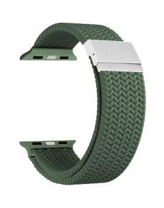 Плетеный нейлоновый ремешок для Apple Watch 42 44 45 49 mm PLEIONE зеленый Lyambda