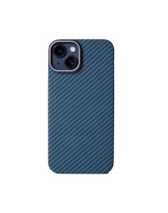 Чехол Keivlar для iPhone 15 арамид кевлар ударопрочный ультратонкий Синий Kzdoo