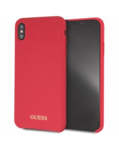 Чехол Silicone Hard Gold Logo для iPhone XS MAX Red Guess