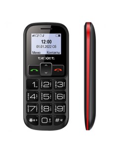 Мобильный телефон TM B322 цвет черный красный Texet