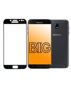 Защитное стекло для Samsung Galaxy J7 2017 с черной рамкой Big