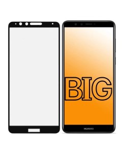 Защитное стекло для Huawei Y9 2018 с черной рамкой Big