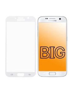 Защитное стекло для Samsung Galaxy S7 с белой рамкой Big