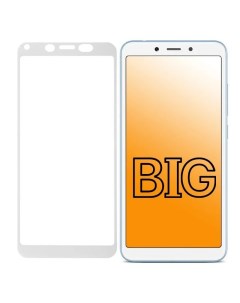 Защитное стекло для Xiaomi Redmi 6 и Redmi 6A с белой рамкой Big