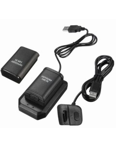Аккумуляторы 4800 mAh для геймпада Xbox360 2шт зарядная станция с USB кабелем Dexx