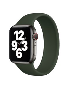 Ремешок для Apple Watch 42 44 mm Sport Band размер M 170 мм темно зеленый Promise mobile