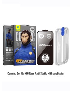 Стекло для iPhone 14 Pro Max Corning Gorilla USA Anti Static Black Blueo