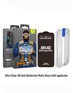 Защитное стекло для iPhone 14 Pro ультра прозрачное матовое Black Blueo