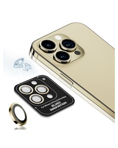 Стекло для камеры iPhone 14 Pro 14 Pro Max PVD stainless steel 3 шт Gold Blueo