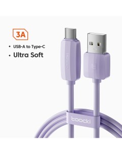 USB Type C 3A силиконовый кабель Ultra Soft для передачи данных быстрая зарядка Toocki