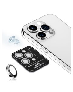 Стекло для камеры iPhone 14 Pro 14 Pro Max PVD stainless steel 3 шт Silver Blueo