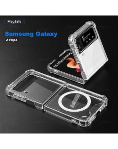 Чехол для Samsung Galaxy Z Flip 4 Magsafe противоударный с поддержкой беспроводной зарядки Aks-guard