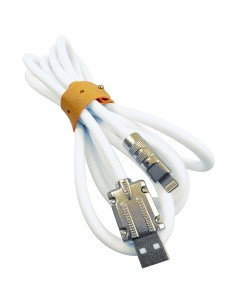 Кабель Lightning для быстрой зарядки телефона Quick Charge 1 метр белый Qvatra