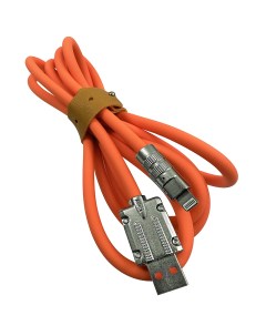 Кабель Lightning для быстрой зарядки телефона Quick Charge 1 метр оранжевый Qvatra