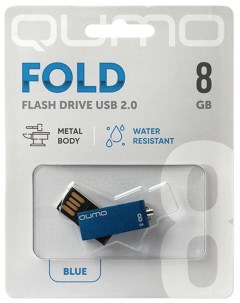 Флешка Fold 8 ГБ синий QM8GUD FLD Blue Qumo