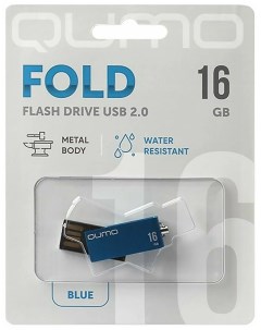Флешка Fold 16 ГБ синий QM16GUD FLD Blue Qumo