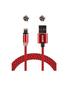 Кабель USB магнитный CBM980 UMU 10R USB MicroUSB оплетка нейлон красный Wiiix