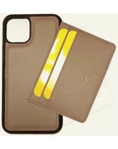 Кожаный чехол кошелек для iPhone 11 коричневый CSW 11 KHV Elae