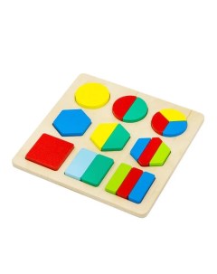 Сортер Геометрические Дроби развивающая деревянная Монтессори игрушка для детей Alatoys