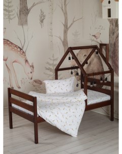 Комплект постельного белья в кроватку муслиновое 160х80 Жираф 373 Сонный гномик